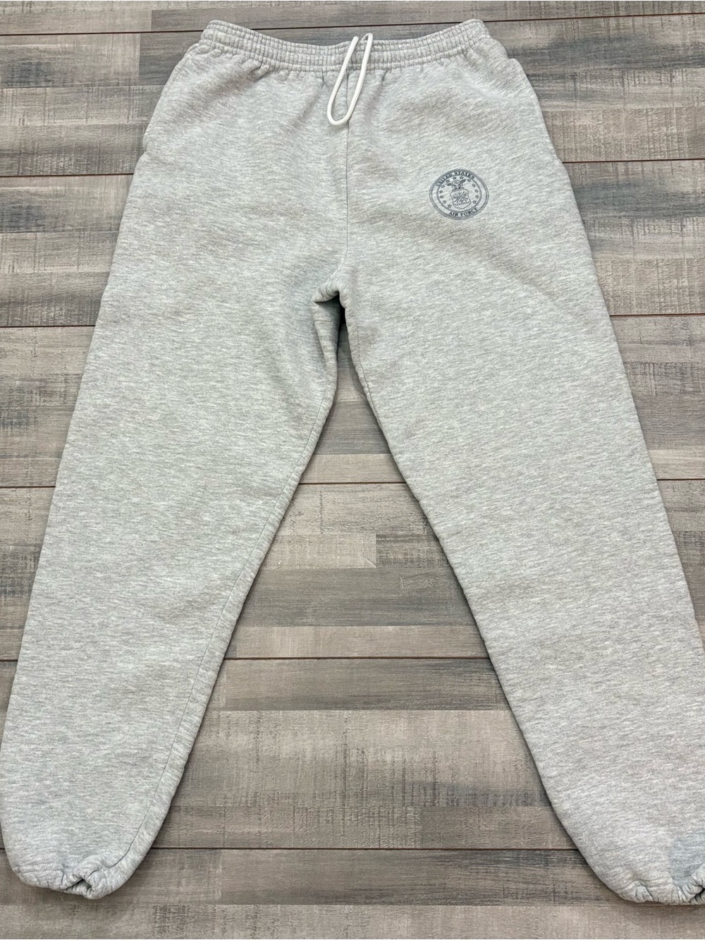 US Air Force Sweatpants Mens Large Heather Gray Jerzees NuBlend Fleece Pants